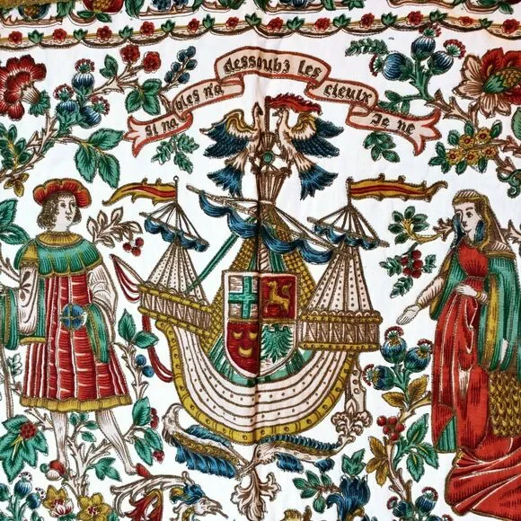 Large Wall Hanging Tapestry 15 Century French 26 x 22 Gorgeous detail Stunning - Picture 3 of 12